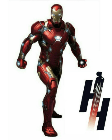 Homem de Ferro e sua nova armadura.