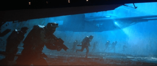Arte conceitual de Rogue One: filme de guerra.
