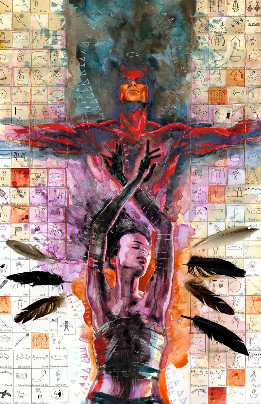 A exuberante arte de David Mack no Demolidor.