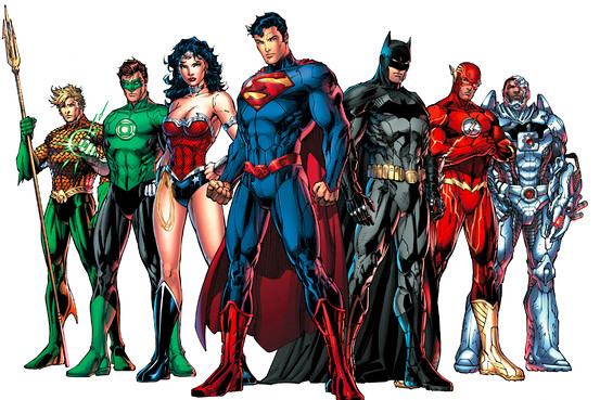 justice league new 52 by jim lee complete image white background