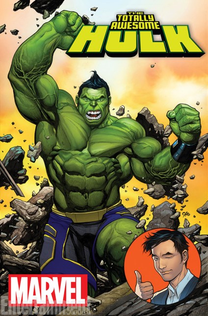 Capa de Totally Awesome Hulk 01. Arte de Frank Cho.