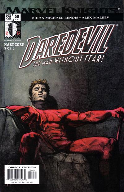 Bela capa de Daredevil 50 por Alex Maleev.