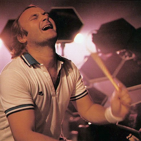 Phil-Collins playing drums 80s