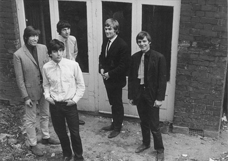 O Pink Floyd embrionário de 1965: Waters, Barrett, Mason, Klose e Wright. 