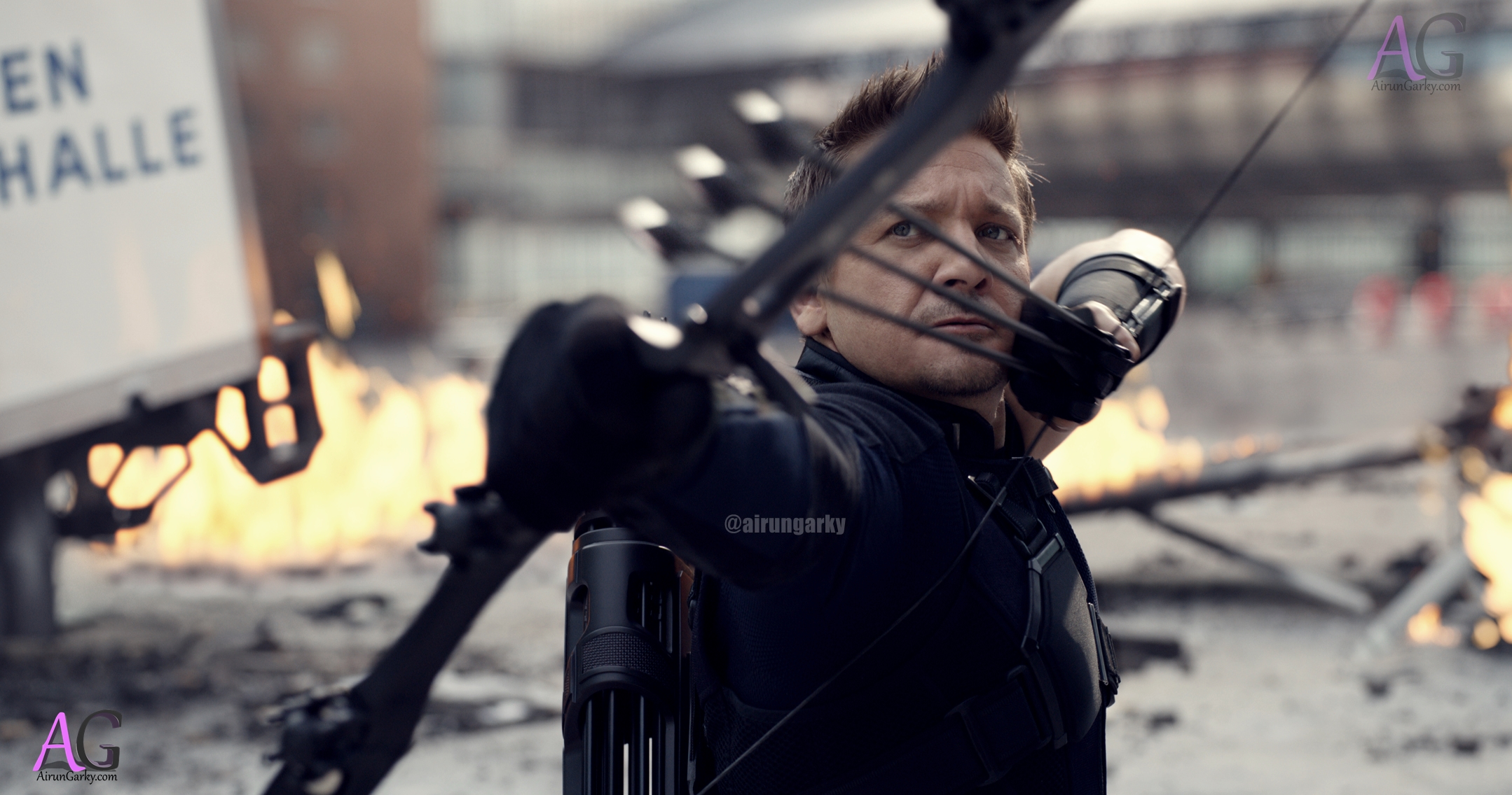 civilwar hi-res hawkeye with bow and arrow