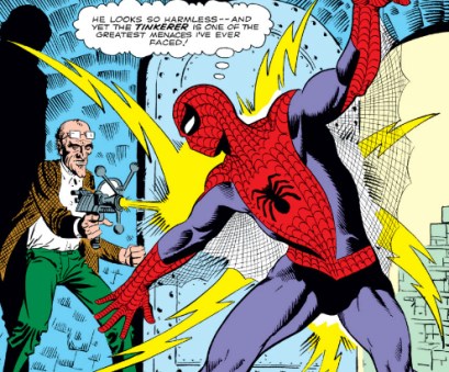 O Consertador em sua primeira aparição. Arte de Steve Ditko. 