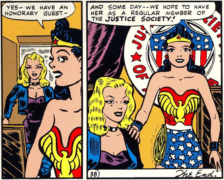 wonder-woman and black canary in JLA comics