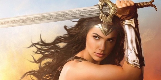 wonder-woman banner with sword