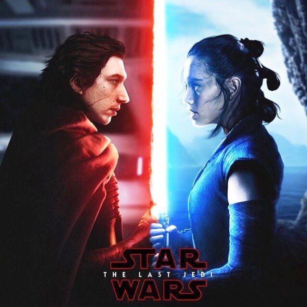 star wars the last jedi poster rey vs kylo ren