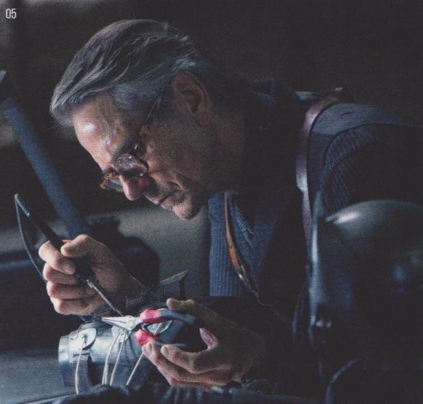 justice league movie magazine alfred working