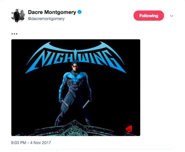 nightwing dacre montgomery twiter
