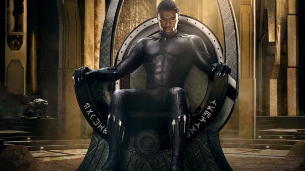 black panther tchalla on the throne