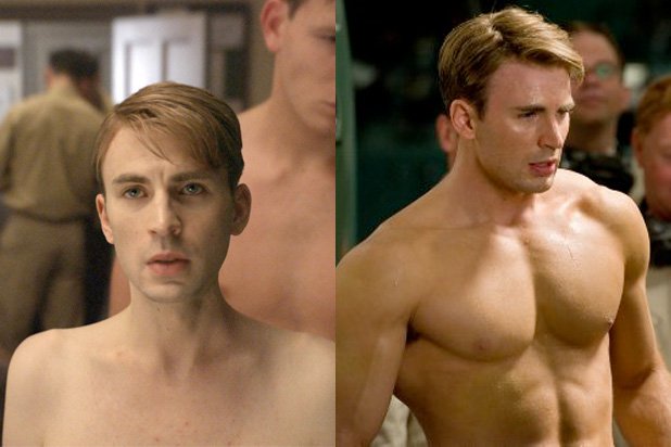 the fisrt avenger steve before and after supersoldier sorum