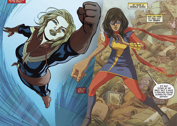 captain marvel and miss marvel kamala khan