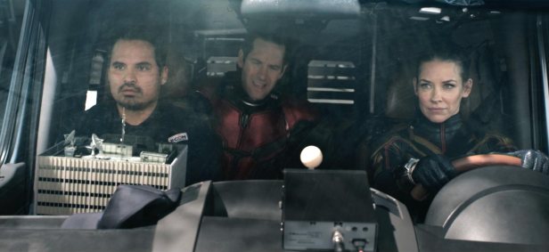ant-man-and-the-wasp in the van with luis