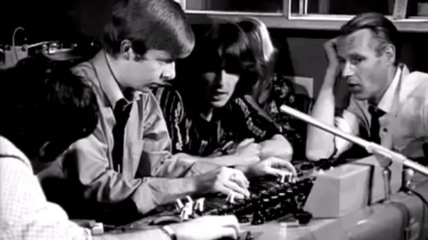 geoff-emerick abbey road with mccartney harrison and martin