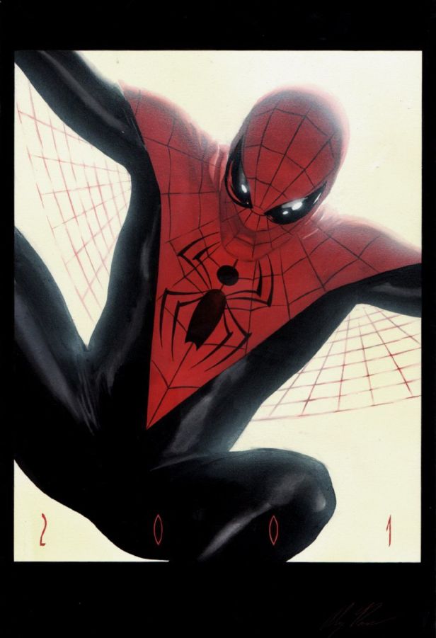spider-man black suit by alex ross 1